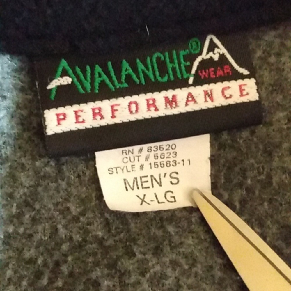 Avalanche Wear Men's Fleece Vest X-Large Gray Full Zip Performance Outdoor - Picture 6 of 15
